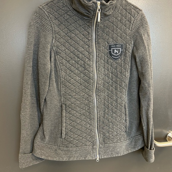 Noel Asmar M Gray Quilted Utility Jacket with elbow patches GUC - Picture 3 of 16